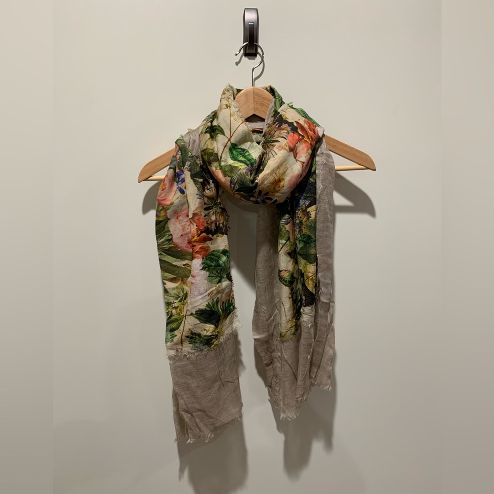 Anthropologie floral scarf